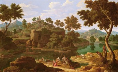 Paesaggio con un fiume da Etienne Allegrain